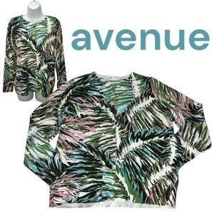 Avenue Multicolored Button Down Cardigan - Women’s 14/16